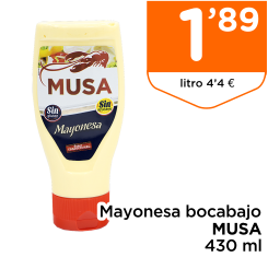 Mayonesa bocabajo MUSA 430 ml