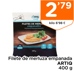 Filete de merluza empanada ARTIQ 400 g