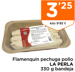 Flamenqu?n pechuga pollo LA PERLA 330 g bandeja
