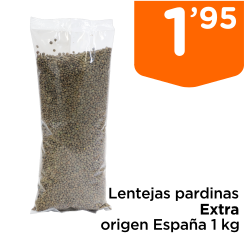 Lentejas pardinas Extra origen Espa?a 1 kg