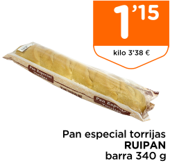 Pan especial torrijas RUIPAN barra 340 g