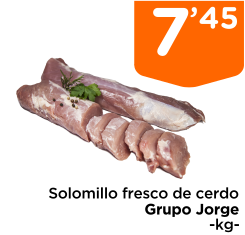 Solomillo fresco de cerdo Grupo Jorge -kg-