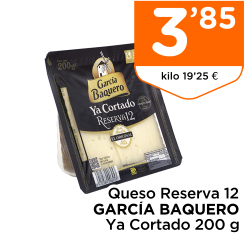 Queso Reserva 12 GARC?A BAQUERO Ya Cortado 200 g