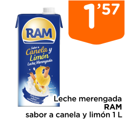 Leche merengada RAM sabor a canela y lim?n 1 L