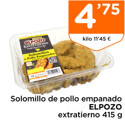 Solomillo de pollo empanado ELPOZO extratierno 415 g