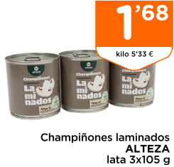 Champi?ones laminados ALTEZA lata 3x105 g