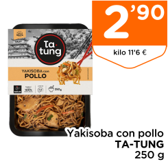 Yakisoba con pollo TA-TUNG 250 g