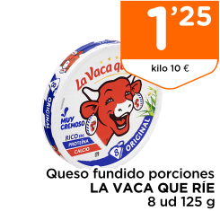Queso fundido porciones LA VACA QUE R?E 8 ud 125 g