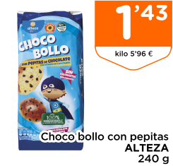 Choco bollo con pepitas ALTEZA 240 g