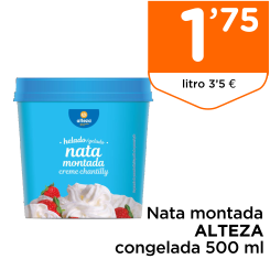 Nata montada ALTEZA congelada 500 ml
