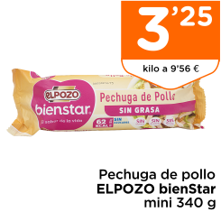 Pechuga de pollo ELPOZO bienStar mini 340 g