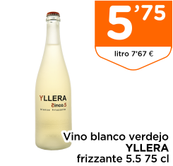 Vino blanco verdejo YLLERA frizzante 5.5 75 cl