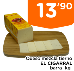 Queso mezcla tierno EL CIGARRAL barra -kg-