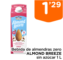 Bebida de almendras zero ALMOND BREEZE sin az?car 1 L