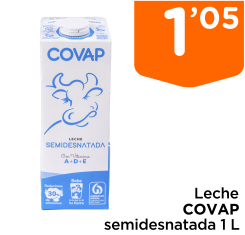 Leche COVAP semidesnatada 1 L
