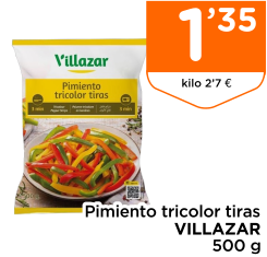 Pimiento tricolor tiras VILLAZAR 500 g