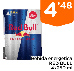 Bebida energ?tica RED BULL 4x250 ml