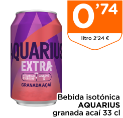 Bebida isot?nica AQUARIUS granada aca? 33 cl