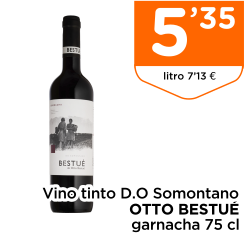 Vino tinto D.O Somontano OTTO BESTU? garnacha 75 cl