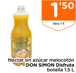 Nectar sin az?car melocot?n DON SIMON Disfruta botella 1.5 L