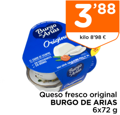 Queso fresco original BURGO DE ARIAS 6x72 g