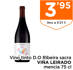 Vino tinto D.O Ribeira sacra VI?A LEIRADO mencia 75 cl