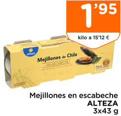 Mejillones en escabeche ALTEZA 3x43 g
