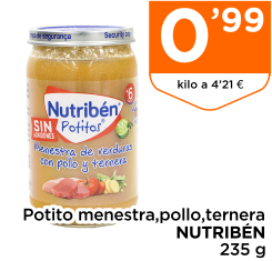 Potito menestra,pollo,ternera NUTRIB?N 235 g