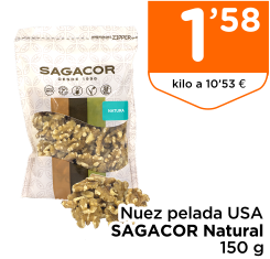 Nuez pelada USA SAGACOR Natural 150 g
