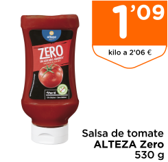 Salsa de tomate ALTEZA Zero 530 g