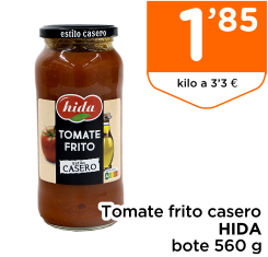 Tomate frito casero HIDA bote 560 g