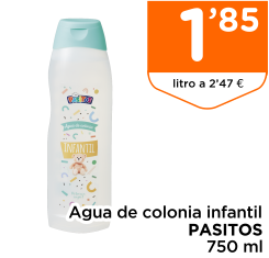 Agua de colonia infantil PASITOS 750 ml