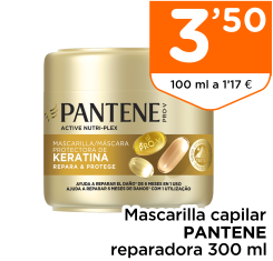 Mascarilla capilar PANTENE reparadora 300 ml