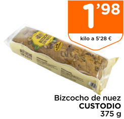 Bizcocho de nuez CUSTODIO 375 g