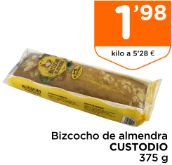 Bizcocho de almendra CUSTODIO 375 g