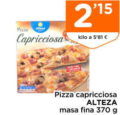 Pizza capricciosa ALTEZA masa fina 370 g