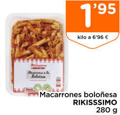 Macarrones bolo?esa RIKISSSIMO 280 g