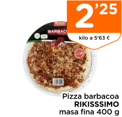 Pizza barbacoa RIKISSSIMO masa fina 400 g
