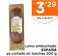 Lomo embuchado ESPA?A ya cortado en lonchas 200 g