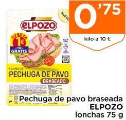 Pechuga de pavo braseada ELPOZO lonchas 75 g