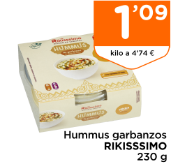 Hummus garbanzos RIKISSSIMO 230 g