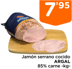 Jam?n serrano cocido ARGAL 85% carne -kg-
