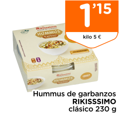Hummus de garbanzos RIKISSSIMO cl?sico 230 g