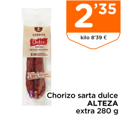 Chorizo sarta dulce ALTEZA extra 280 g