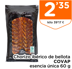 Chorizo ib?rico de bellota COVAP esencia ?nica 60 g