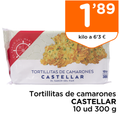 Tortillitas de camarones CASTELLAR 10 ud 300 g