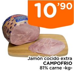 Jam?n cocido extra CAMPOFRIO 81% carne -kg-