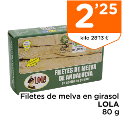 Filetes de melva en girasol LOLA 80 g