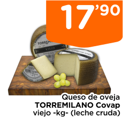 Queso de oveja TORREMILANO Covap viejo -kg- (leche cruda)