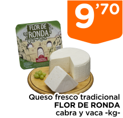 Queso fresco tradicional FLOR DE RONDA cabra y vaca -kg-
